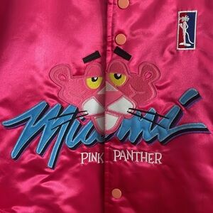 NWT 💖 Pink Panther Collectible Vintage  - Headgear Classics Pink Bomber Jacket